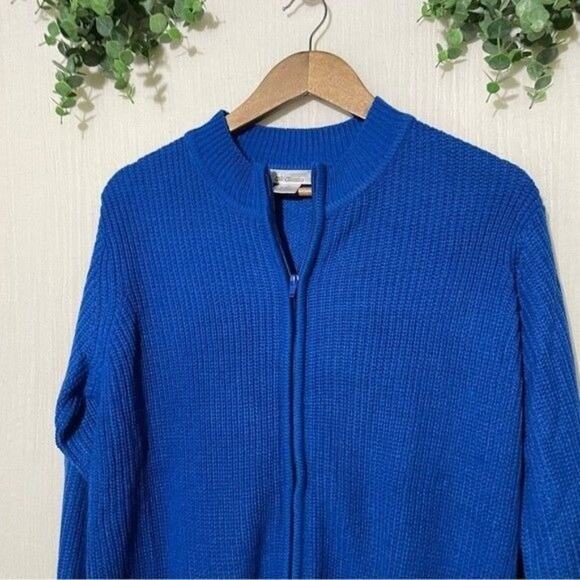 CW Classics Cardigan Knit Full Zip Open Pockets Large - Picture 2 of 6
